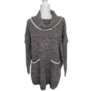 La Classe Couture Cowl Neck Knit Poncho M/L women sweater A003062